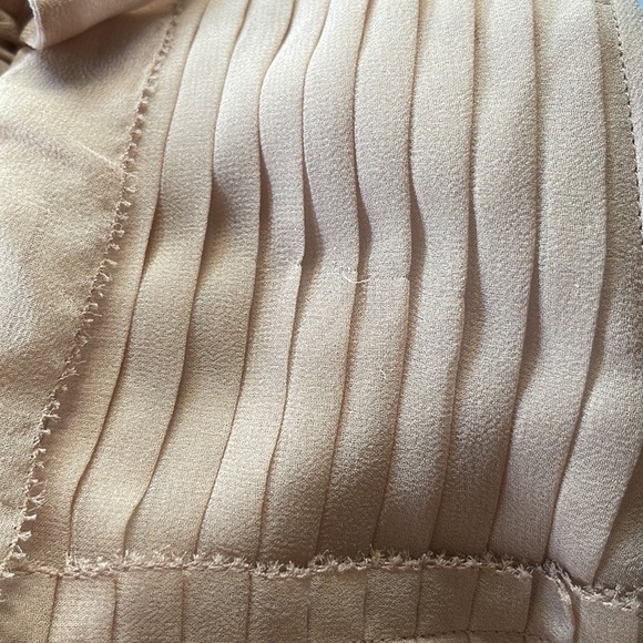 Vintage VERA WANG COLLECTION mauve pleated silk chiffon sleeveless blouse - Picture 9 of 12